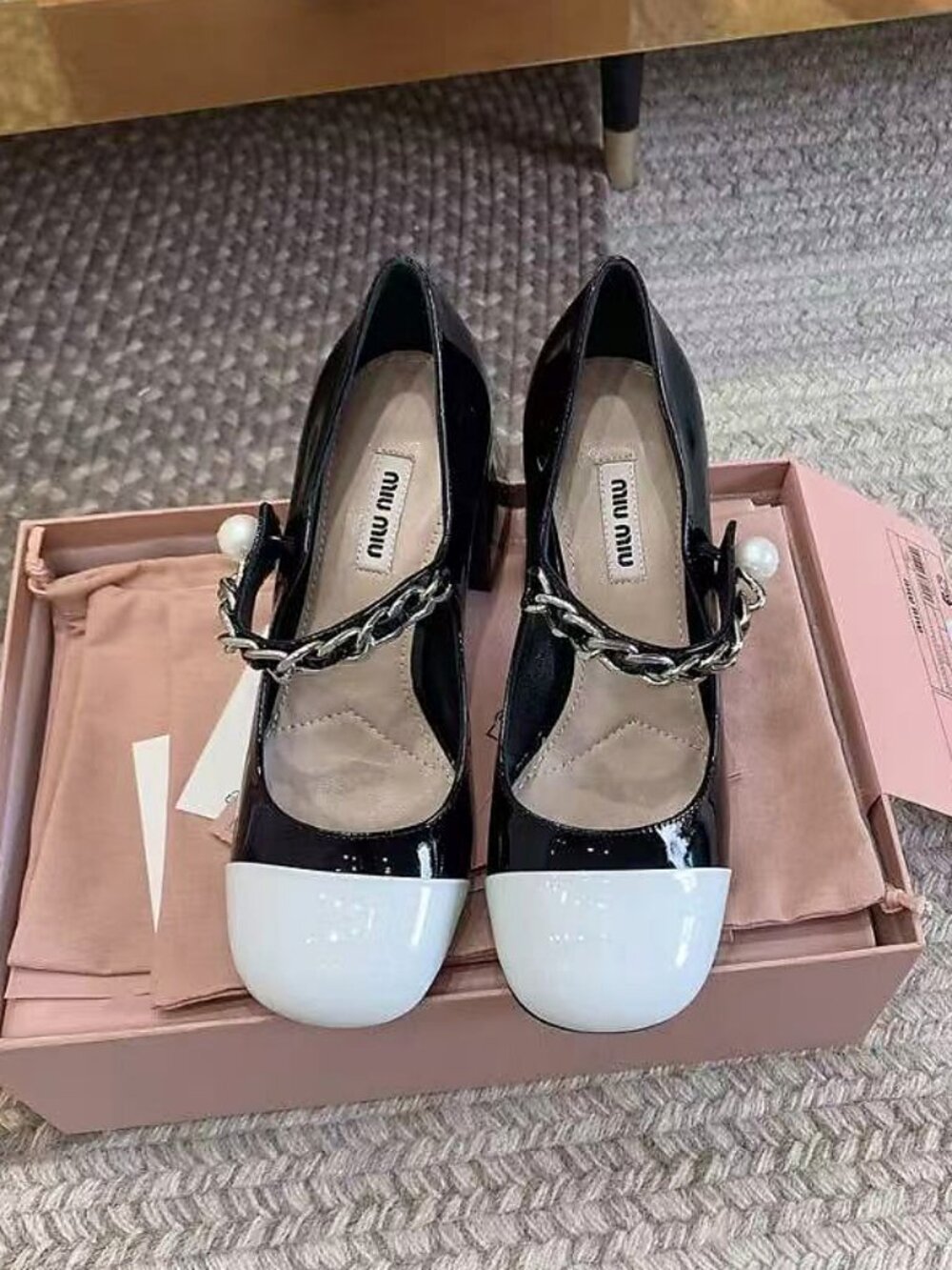 Miu Miu Two Tone Mary Jane Heels